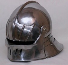 Knight Armor Helmet 18GA Steel Larp Medieval German Sallet Helmet Replica gifts picture