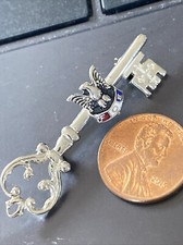 Vtg Key FOE Fraternal Order Of Eagles LA Pinback Lapel Jacket Pin picture