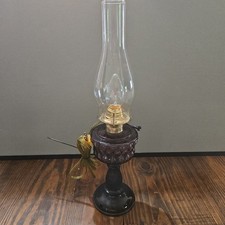 Beautiful Amethyst Purple Aladdin Lincoln Drape Lamp Electrified 20.5