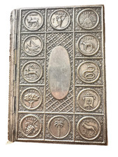 Vintage Hebrew Siddur Prayer Book 512 Pages Ornate Silver-Plated Jewish Judaica picture