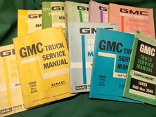 Lot of 10 Original Vintage Early 1970's GMC Automotive Service Manuals CLEARANCE picture