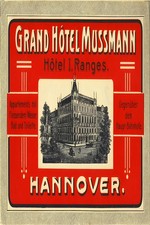 Grand Hôtel Mussmann Poster - Hannover, Germany 1920s Vintage Style 🇩🇪🖼️ - picture