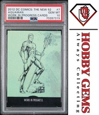 AQUAMAN PSA 10 2012 DC Comics The New 52 Work in Progress 3D Lenticular #WIP-7 picture