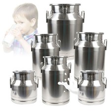 12-60L Gallon Stainless Steel Milk Can Barrel, Milk Jug Milk Bucket Storage Pot picture