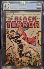 1948 The Black Terror #23 Golden Age Pre-code Comic CGC 4.0 Schomburg Cover Art picture
