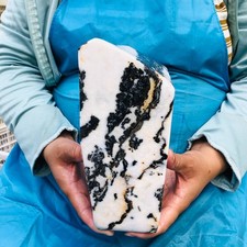 7.63LB Natural Beautiful Zebra Calcite Crystal Mineral Specimen Healing 1981 picture