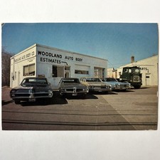 Woodland Auto Body Company East Hartford Connecticut CT Cars Chrome Postcard picture
