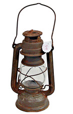 Vintage German Feuerhand Kerosene Lantern No. 275: Rustic Industrial Decor picture