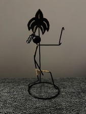 VINTAGE MID CENTURY LAURIDS LONBORG DENMARK WROUGHT IRON RATTAN Tropical Tribal picture