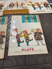 Lot Of 9 Vintage. Blatz Beer Menu Covers. 1960-60s picture