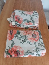 Vintage Curtain Panels / Fabric , Sewing , Crafts , Bundle , Bold Floral picture