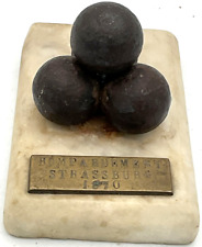 Bompardement Strassburg 1870 Commemorative Siege Strasbourg Cannon Musket Balls picture