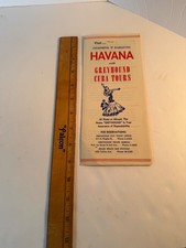 VINTAGE GREYHOUND TRAVEL BROCHURE HAVANA CUBA ILLUSTRATED picture