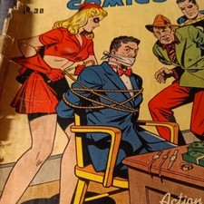 America's Best Comic 30 Black Terror Miss Masque Schomburg Headlights Cover 1949 picture