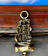 NAUTICAL SAIL BOAT SHIP 18 Vintage SHOEHORN BRASS METAL Shoe Horn SAILING Figure picture