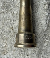 VINTAGE H.B. SHERMAN SOLID BRASS NOZZLE WITH BALL SHUT OFF VALVE - AS PICTURED picture