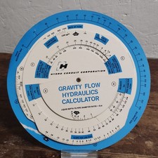 VTG Gravity Flow Hydraulics Calculator MANNINGS FORMULA Pipe Slide Rule 1985 picture