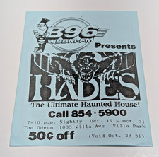 Vintage Chicago Radio Music Chart WBBM-FM 1988 Halloween Hades Haunted House 5.5 picture