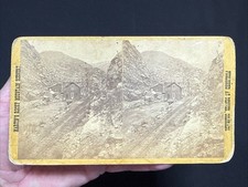 RARE 1880’s Stereo View “View At The Forks C.C.R.R. Looking Up” R.R. Station CO. picture