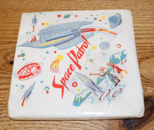 NOS Vintage SPACE PATROL Mid Century Space Age TV Show PAPER NAPKINS Sealed Pack picture