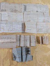 Antique Tax Receipts Notes Craven Co New Bern NC 1830s-1860s Insane Asylum Poor picture
