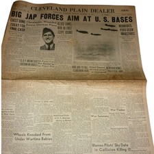 1942 Cleveland Plain Dealer Newspaper WWII Solomons Sunoco Donald Duck picture
