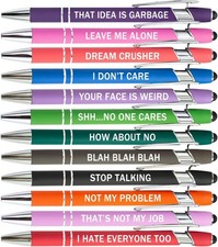 PASISIBICK 48PCS Funny Sarcastic Ballpoint Pens Stylus Black Ink Office Gifts picture