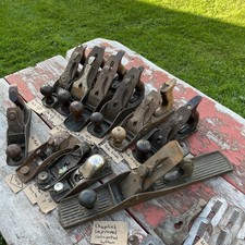 Job Lot Of 11 Planes Stanley Bailey Sargent Chaplin Pesto Twix USA Antique Vtg picture