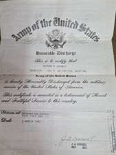 WWII and Post WWII Honorable Discharge Certificates Named to Jockwig picture