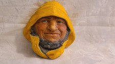 Vintage Bossons Chalkware Head THE HELMSMAN Wall Plaque  picture