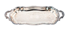 Silverplate Footed Tray With Engraving 13 X 6 Inches Bread or Rolls picture