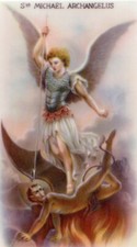 Oracion a San Miguel N - Laminated Holy Cards 25 CARDS picture