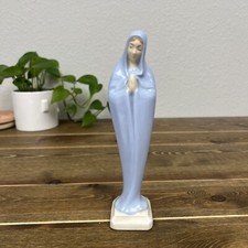 Vintage Praying Madonna Virgin Mother Mary Figurine Porcelain 9” picture