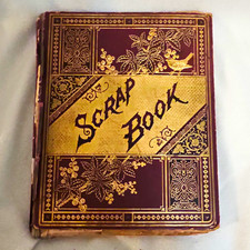 Victorian Era Scrap Book Filled with Ephemera 1800s picture