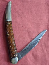 Vintage Cattaraugus 12144 Large Toothpick Green Bone Knife (Read Discription) picture