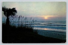 Vintage 1964 Myrtle Beach SC Sunrise Photochrome Postcard Litho picture