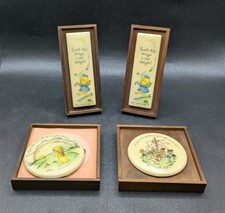 Hallmark Little Gallery Joan Walsh Anglund Ceramic Plaques Vintage Set of 4 picture