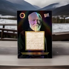 2024 Pieces Of The Past 1800s Edition Andrew Carnegie Handwritten Document Relic picture
