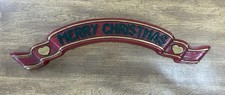 Vintage Homco Merry Christmas Banner Sign 15