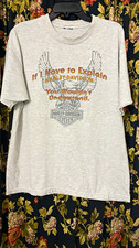 Vintage Harley Davidson Gray Shirt Men's Large Battle Creek Michigan Dated 2000 picture