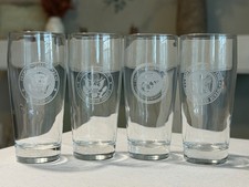 White House Gift Shop Tall Glasses Lot 4 Navy NSC Space Force Situation Room picture