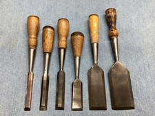 Vintage Beveled Edge Socket Chisels 6 Nice Users Buck Bros & More L👀K picture