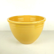 Vtg 1937 Fiestaware Nested Mixing Bowl #4 Yellow Bottom Rings Fiesta HLC USA picture