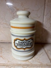 Vintage RX Apothecary Jar DARVON Compound-65 Opaque Glass Pharmacy Drug Store picture