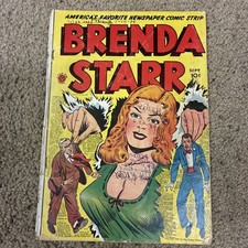 BRENDA STARR #13 GGA HEADLIGHT COVER - 1st ISSUE Dale Messick Golden Age Gem picture