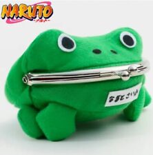 Naruto Gama-chan Green Frog Toad Coin Purse Wallet Money Bag Plush Toy 4” picture