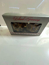 VTG Dillard's Trimmings Christmas Set of 2 Gold Glitter Leopard Print Ornaments. picture