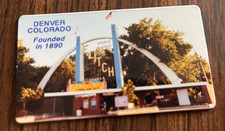 Vintage nostalgic flat vinyl fridge magnet original Elitch Amusement Park Denver picture
