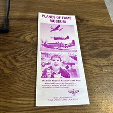 Planes of Fame Museum Brochure WWII Cal Aero Field Chino Airport circa 1980 picture