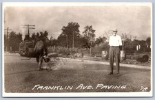 K28/ Lima Ohio RPPC Postcard c1910 Franklin Ave Paving Street Occupational 237 picture